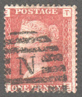 Great Britain Scott 33 Used Plate 213 - TE - Click Image to Close